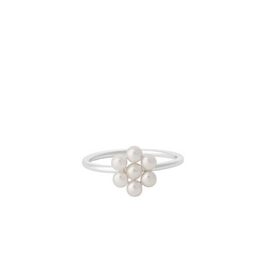 Ringe Pernille Corydon | Pernille Corydon - Ocean Bloom Ring Aus Silber M Perlen