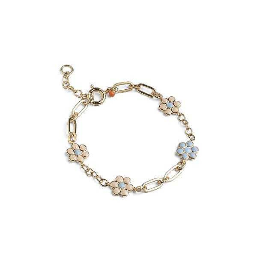 Armb Nder Enamel Copenhagen | Enamel - Blossom Armband Aus Vergoldete Silber Mit Emaille