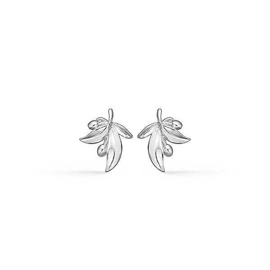 Ohrringe Mads Z | Mads Z - Olive Love Ohrstecker In Silber Mit Bl Ttern