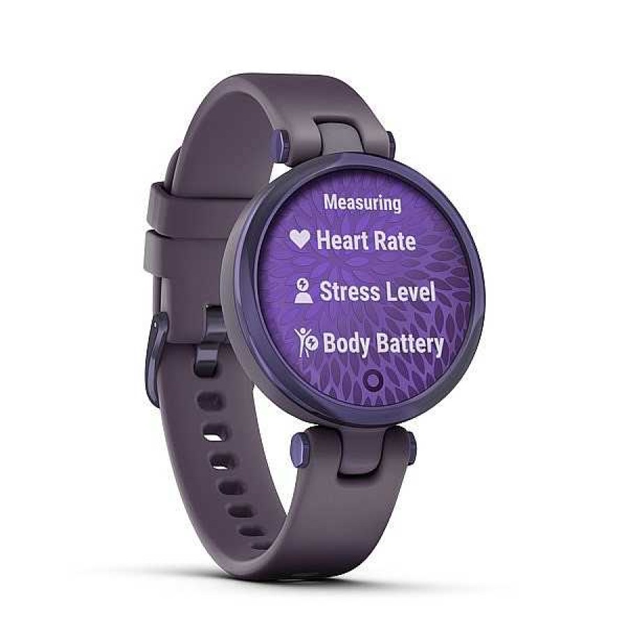 Uhren GARMIN | Garmin - Lily Sport In Midnight Orchid Lila Und Silikonarmband