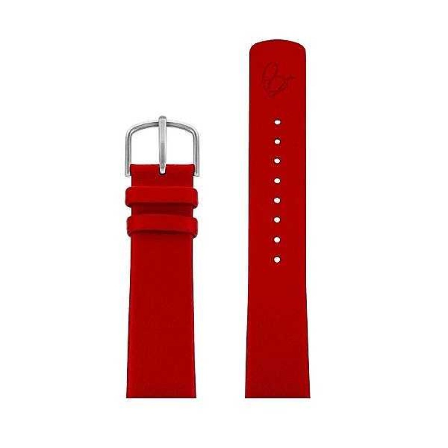 Uhren Arne Jacobsen | Arne Jacobsen Uhrenarmband - Rotes Lederarmband