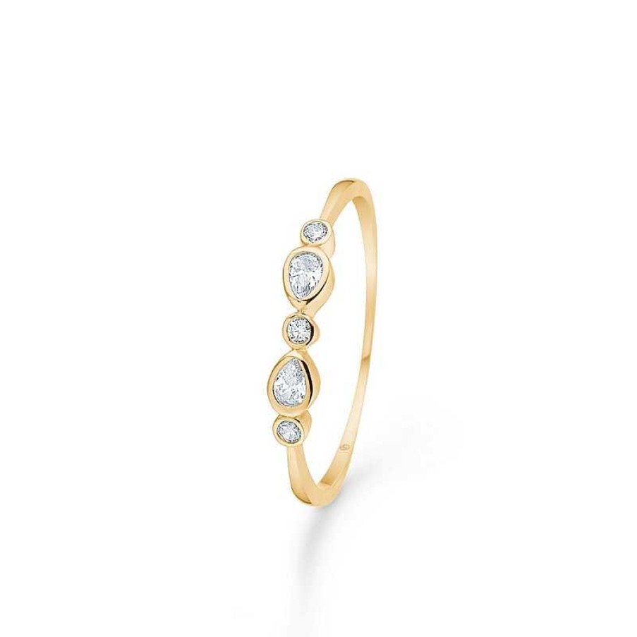 Ringe Mads Z | Mads Z - Blanca Ring I 8 Kt. Gold Mit Zirkonia