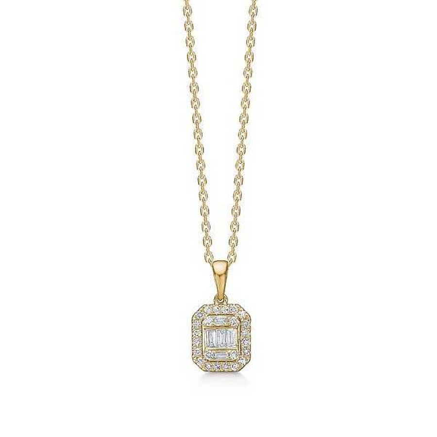 Halsketten Mads Z | Mads Z - Elizabeth-Anh Nger Aus 14Kt. Gold Mit Insgesamt 0,18Ct. Diamanten