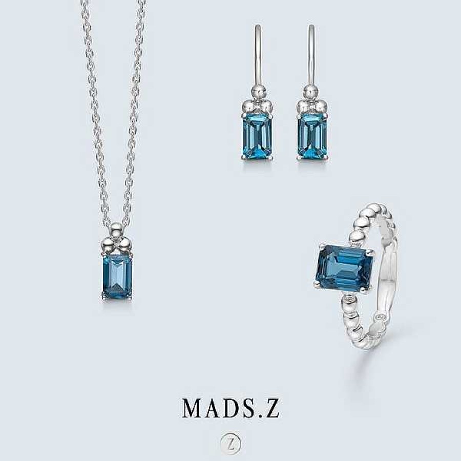 Ringe Mads Z | Mads Z - Beerenring Aus Silber Mit Blauem Topas