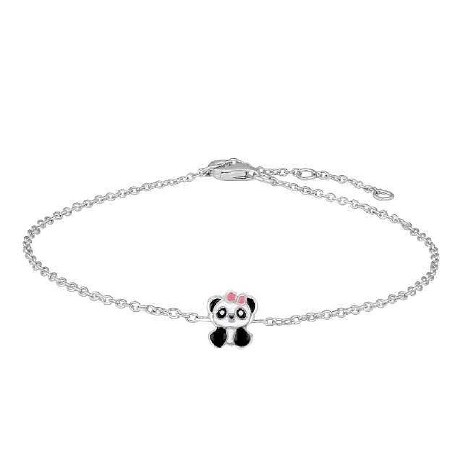 Kinderschmuck Nordahl Andersen | Noal Kids - Armband Mit Panda-Anh Nger In Silber