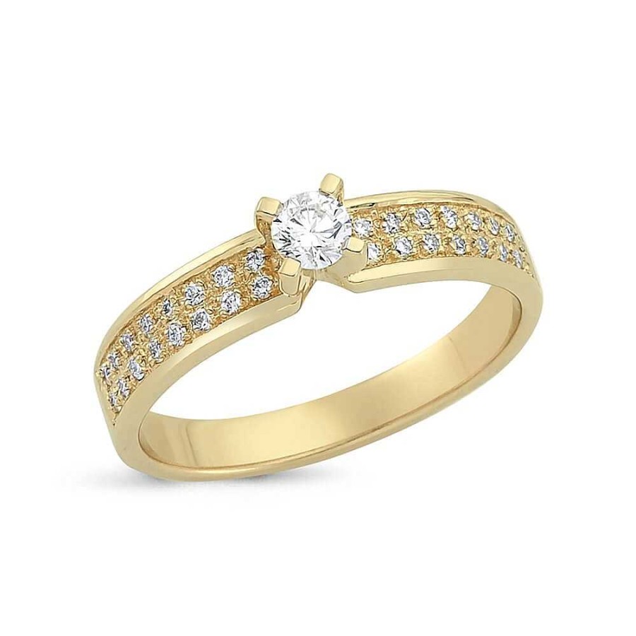 Ringe Nuran | Ring Aus 14Kt Gold Mit 33 Diamanten Von Insgesamt 0,31Ct