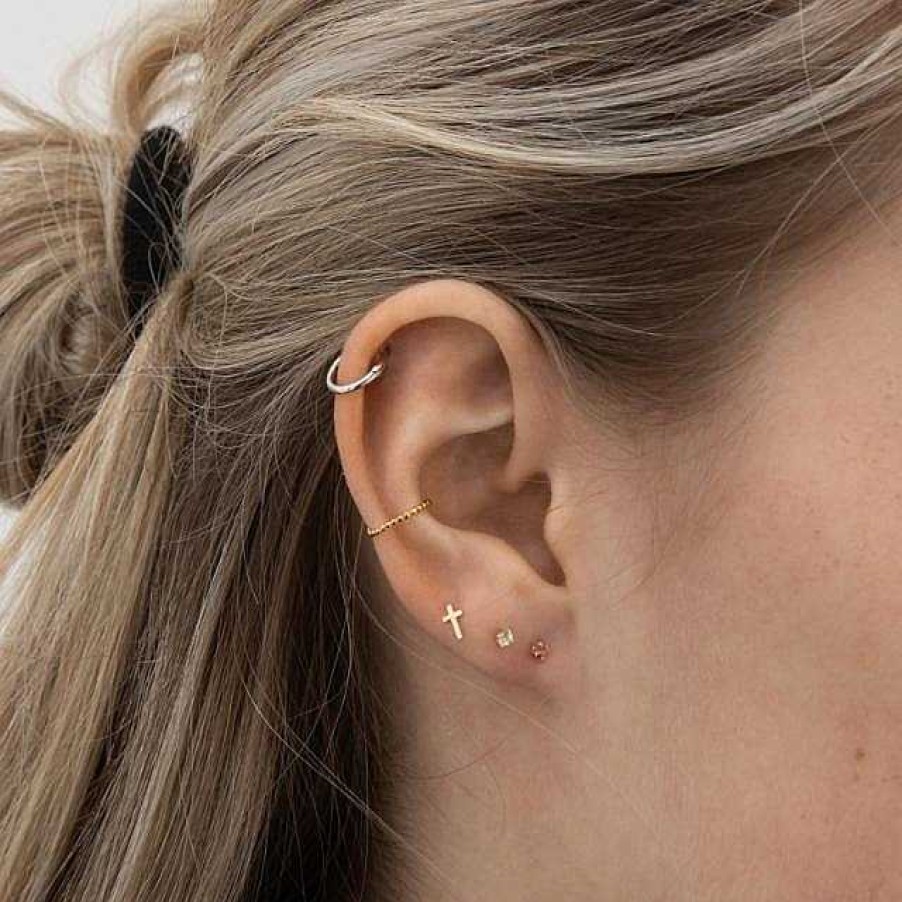 Ohrringe Nordahl Andersen | Piercingschmuck - Pierce52 Mini-Kugeln Ohrmanschette Aus 14Kt.