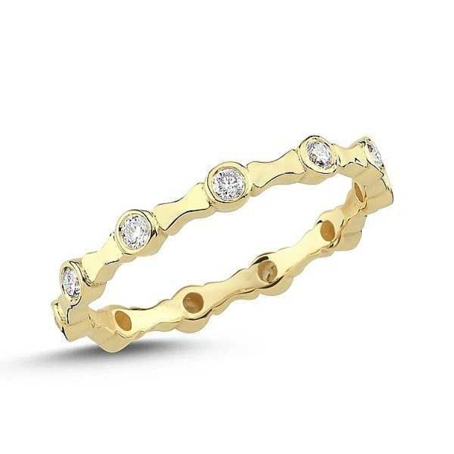 Ringe Nuran | Nuran - Noelle Ring Aus 14Kt. Gold Mit 11 Diamanten (0,21Ct. W/Si)