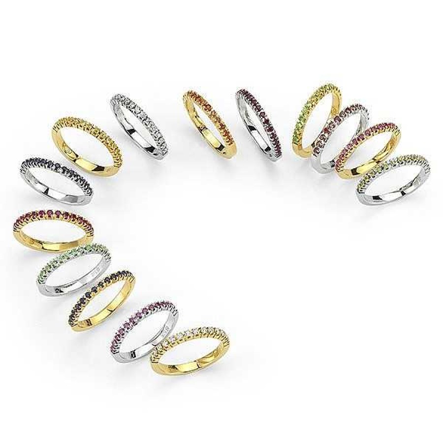 Ringe Nuran | Per Ring Aus 14 Karat Gold Mit Diamanten Von Insgesamt 0,21Ct