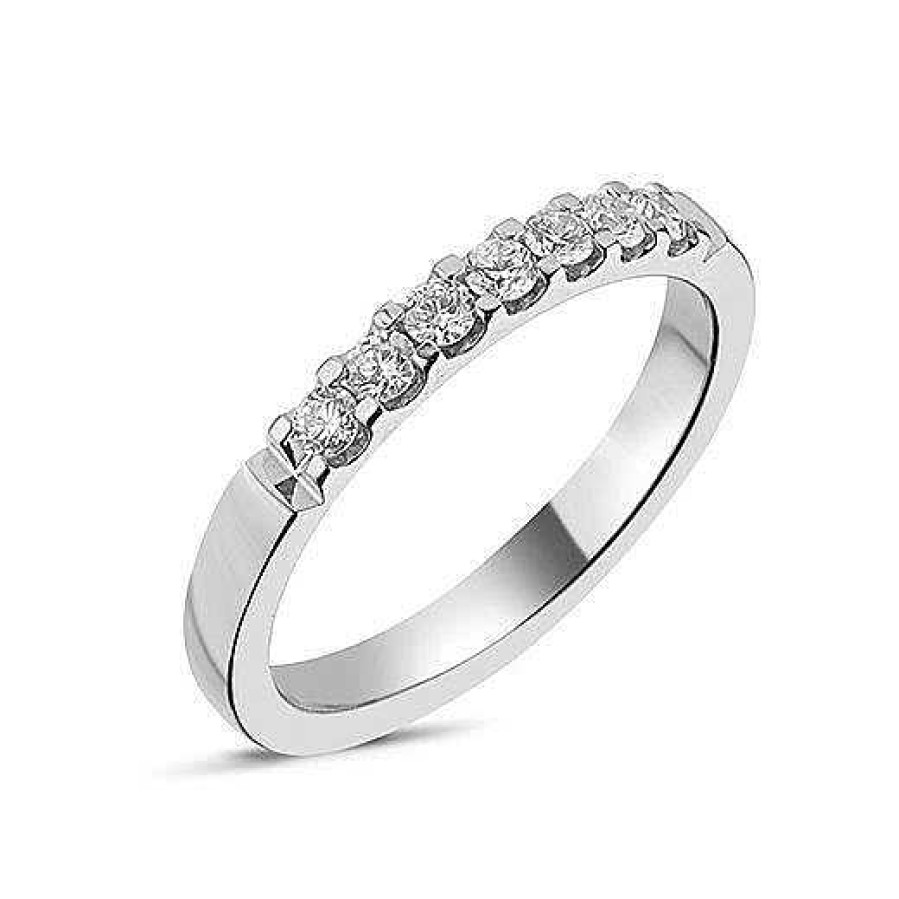 Ringe Nuran | Memories Ring Aus 14 Kt. Wei Gold Mit 7 Diamanten 0,28