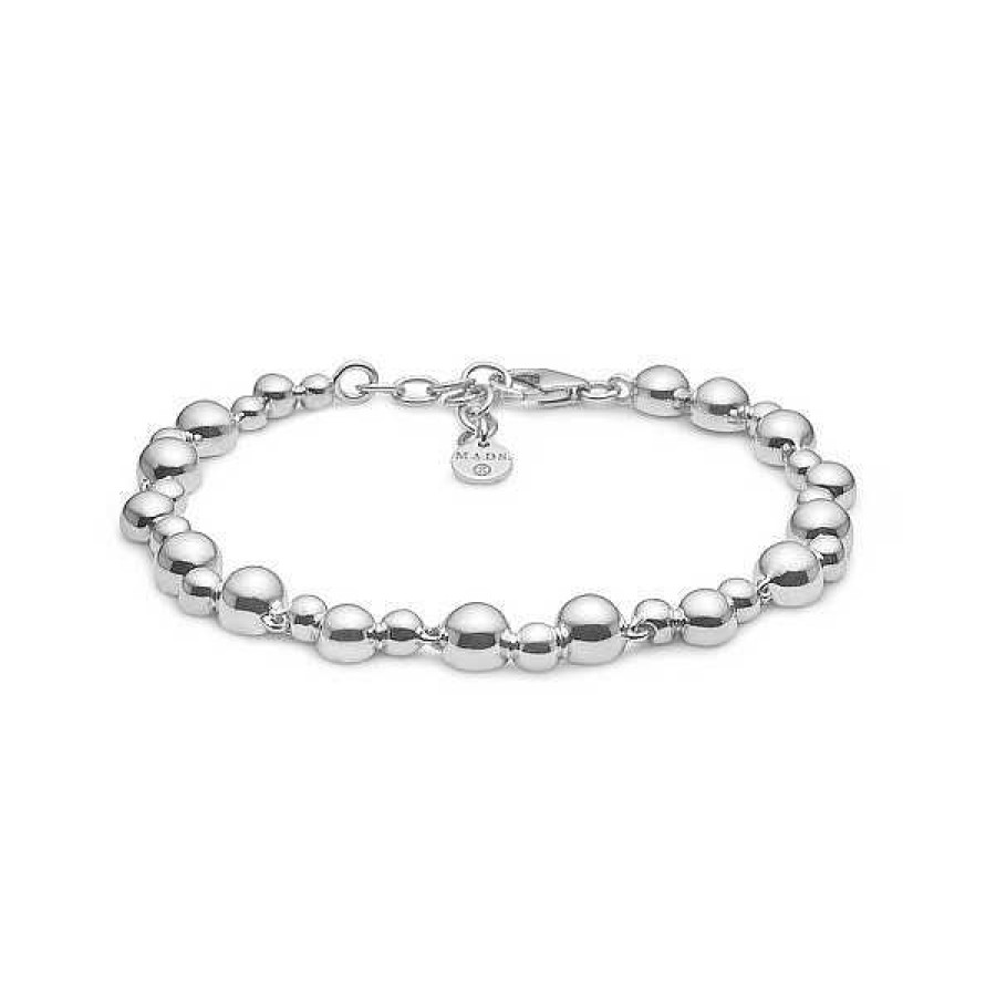 Armb Nder Mads Z | Mads Z - Embedded Ball Armband In Silber