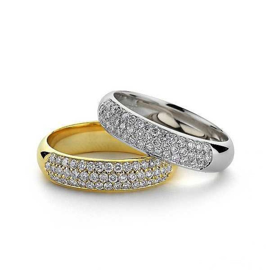 Ringe Nuran | Beaut Diamantring Aus 14Kt Wei Gold Mit Insgesamt 0,29Ct