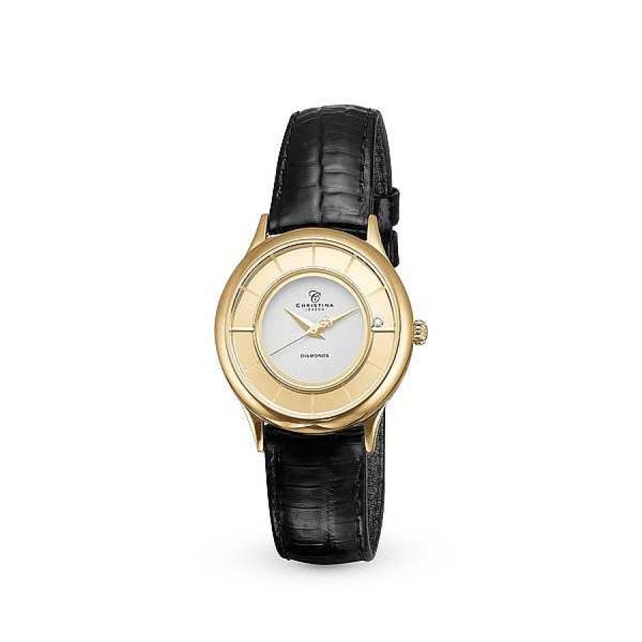 Uhren Christina Jewelry & Watches | Christina Collect - Vergoldete Stahluhr Mit 2 St Pseln Und Wei Em Zifferblatt