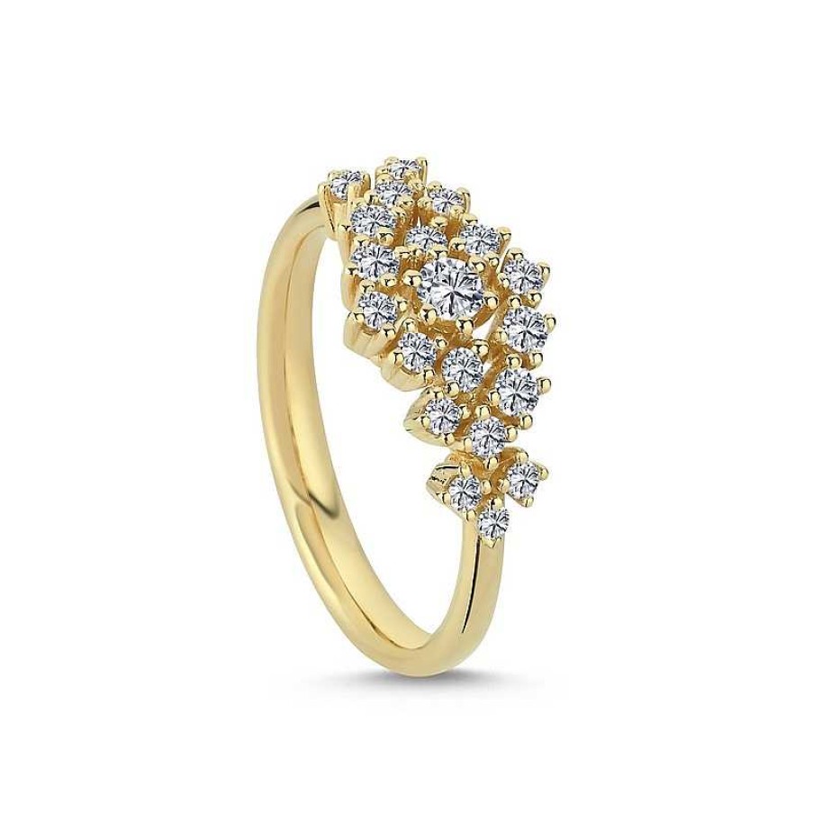 Ringe Nuran | Nuran - Twinkle-Diamantring Aus 14Kt. Gold Mit Insgesamt 0,51Ct.