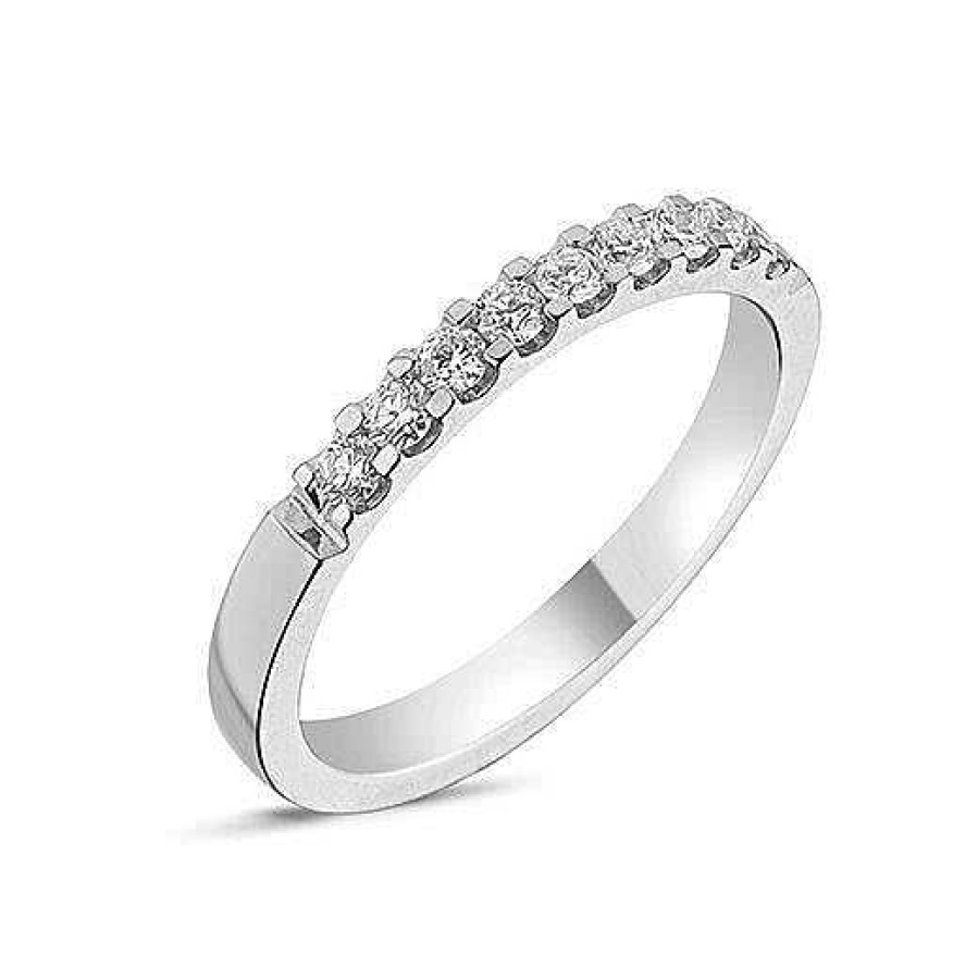 Ringe Nuran | Memories Ring Aus 14 Kt. Wei Gold Mit 9 Diamanten 0,27