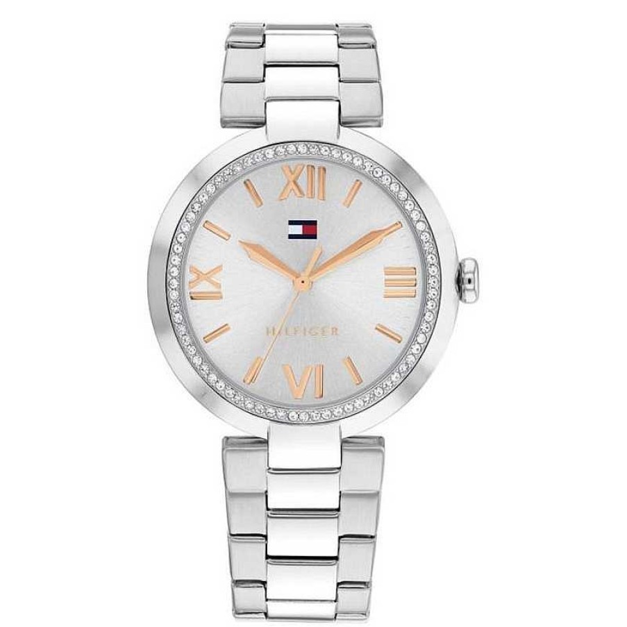 Uhren Tommy Hilfiger | Tommy Hilfiger - Damenuhr Aus Stahl Mit Ros Goldenen Und Zirkonia