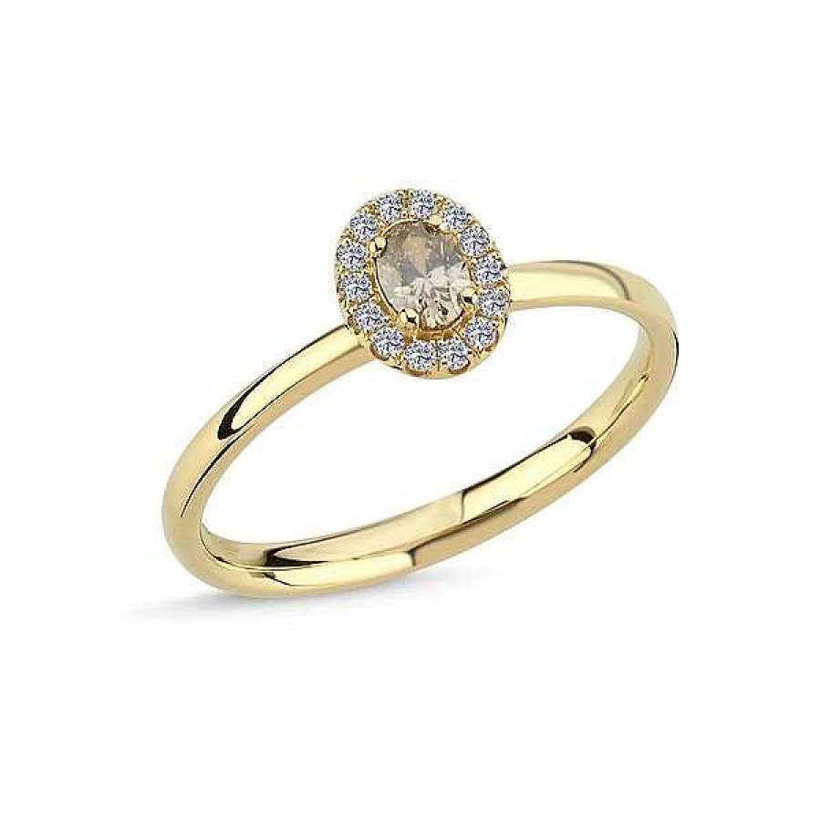 Ringe Nuran | Nuran - Champagnerring Aus 14 Kt Gold Mit Insgesamt 0,24Ct.