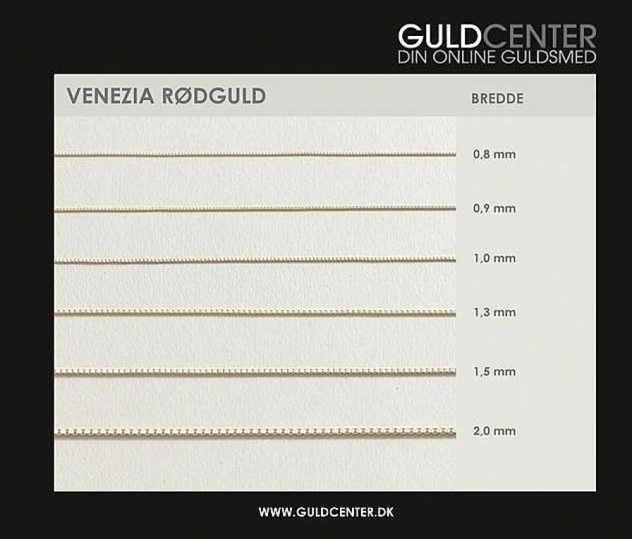 Halsketten BNH | Venezia 8 Kt Gold Halskette. Verschiedene Gr En Und L Ngen