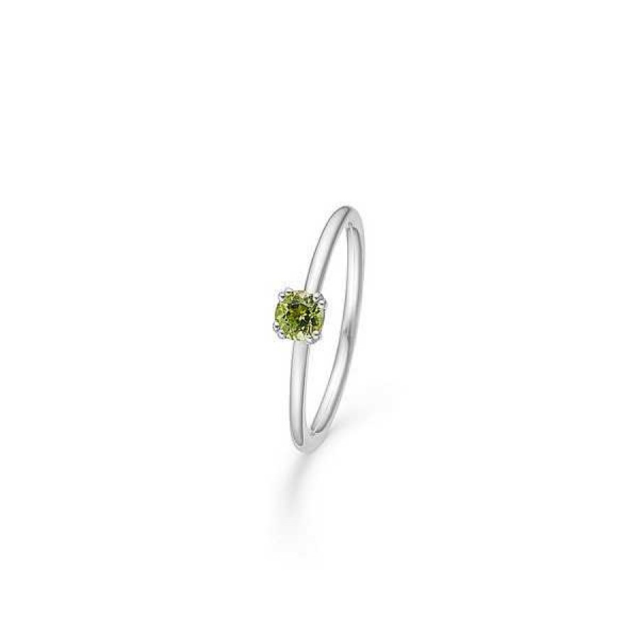 Ringe Mads Z | Mads Z - Poesie Solit R Ring In Silber Mit Gr Nem Peridot