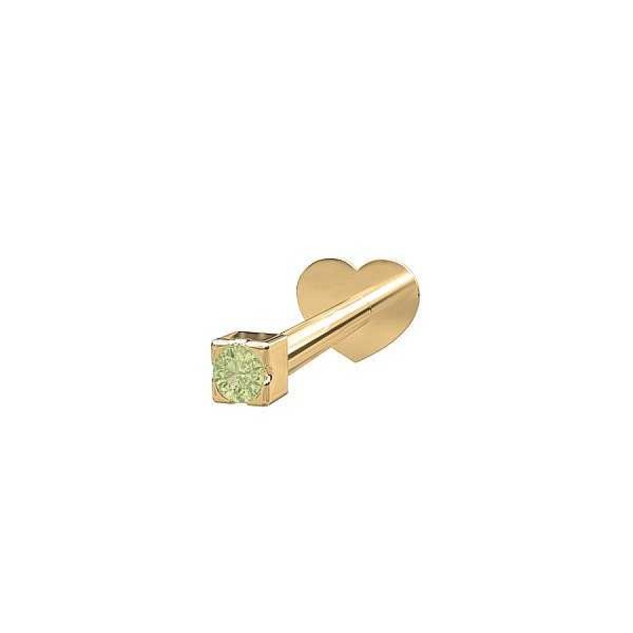 Ohrringe Nordahl Andersen | Piercingschmuck - Pierce52 Labret-Piercing Gr Ner Peridot 14Kt. Gold