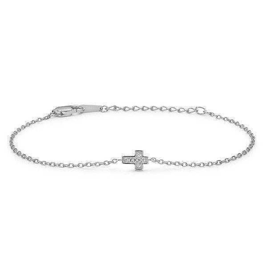 Armb Nder Silber Armband | Studio Z - Silberarmband Mit Kreuz Und Zirkoniumdioxid