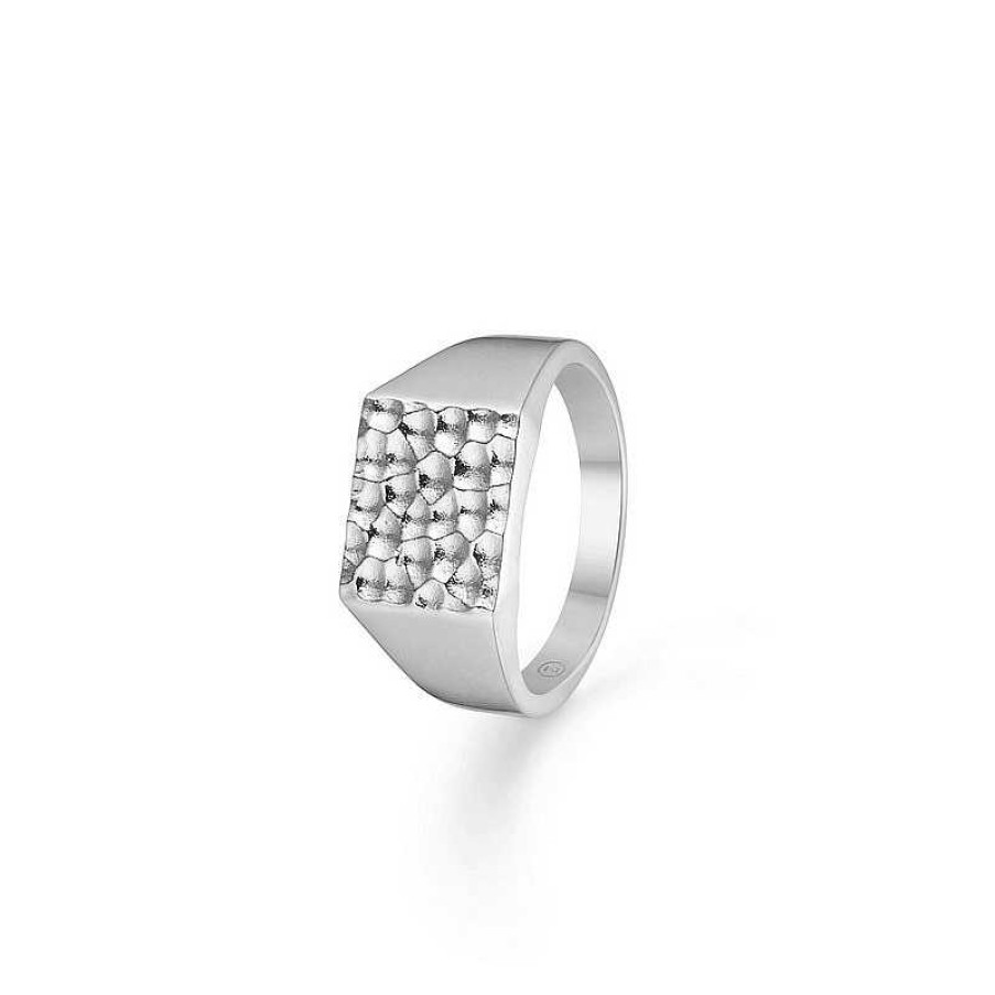 Ringe Mads Z | Mads Z - Geh Mmerter Ring In Silber**