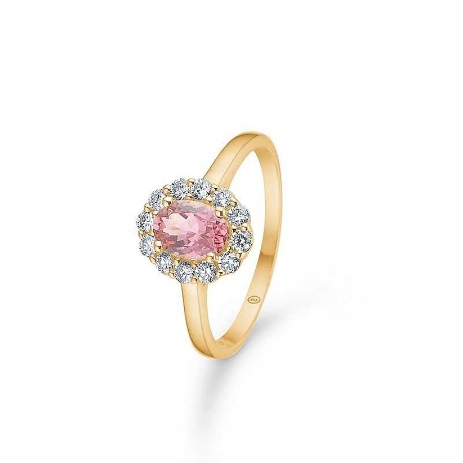 Ringe Mads Z | Mads Z - Portofino Ring In 14 Kt Gold M. Pink Topas + 0,35 Ct.