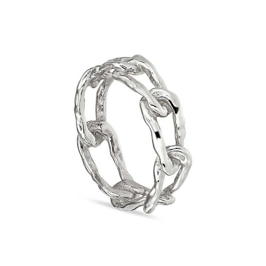 Ringe Jane Kønig | Jane K Nig - Medium Space Link Ring I Silber