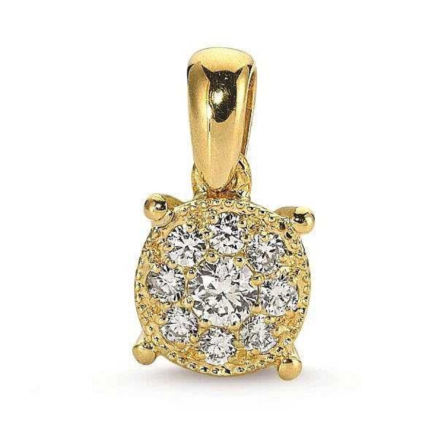 Halsketten Nuran | 14 Kt. Kr Nchen-Anh Nger Aus Gold Mit Diamant 0,11-0,37 Ct.