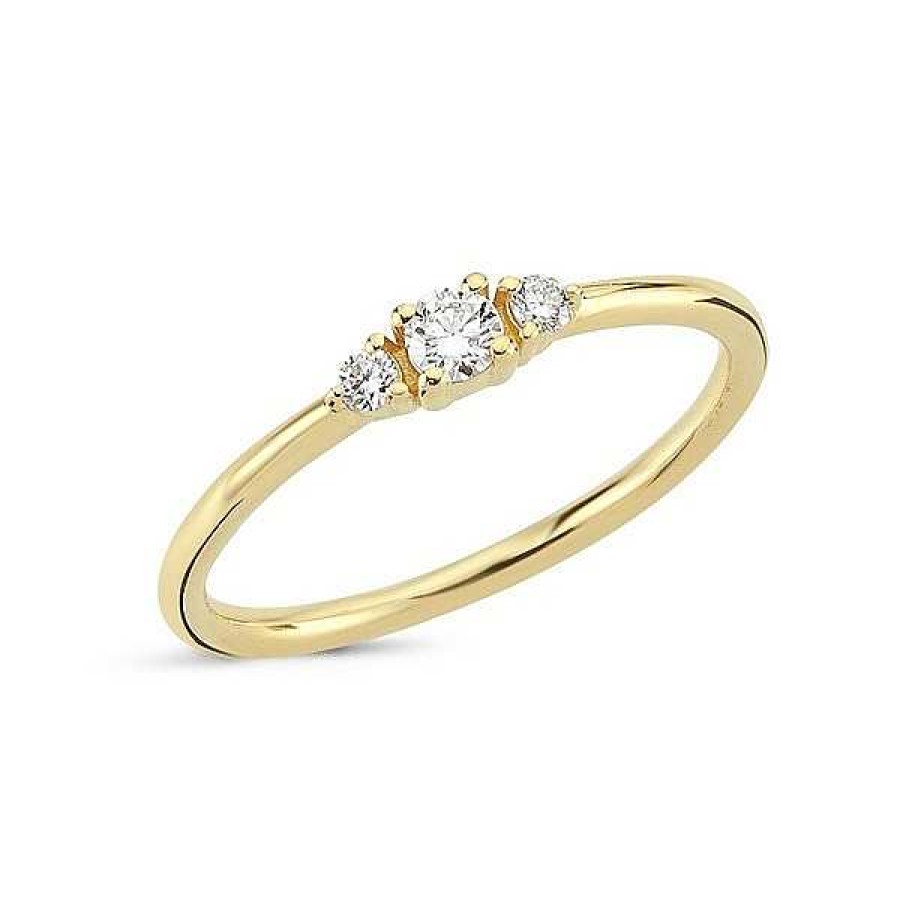 Ringe Nuran | Petit - Diamantring Aus 14 Kt. Gold Mit Insgesamt 0,15 Kt. Diamanten