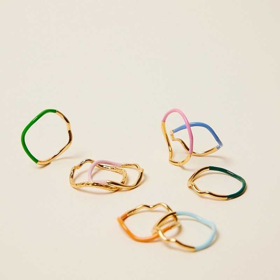 Ringe Enamel Copenhagen | Enamel - Sway Ring In Matt Geh Mmert Silber