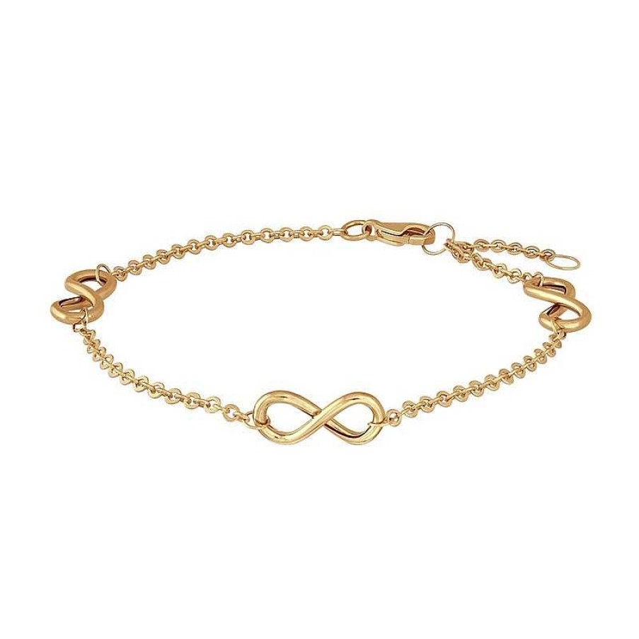 Armb Nder Siersbøl | Siersb L - Armband In 8Ct. Gold Mit 3 Ewigkeitszeichen