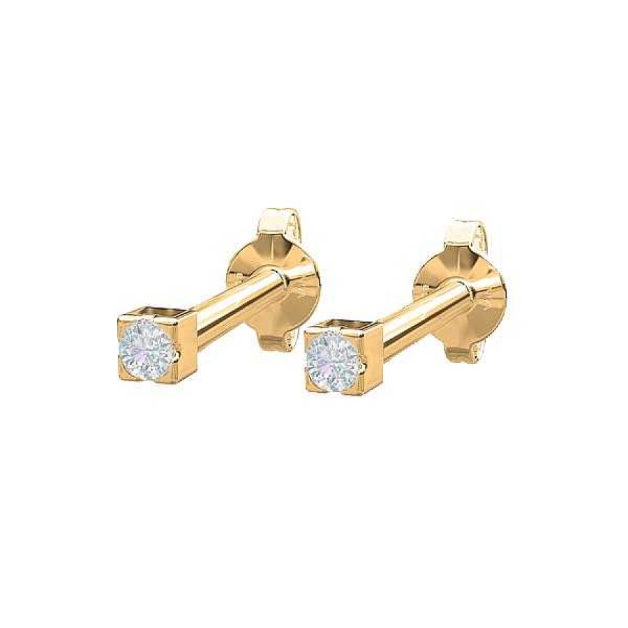 Piercing Schmuck Nordahl Andersen | Piercingschmuck - Pierce52, Ohrring Aus 14Kt. Gold Mit Diamant