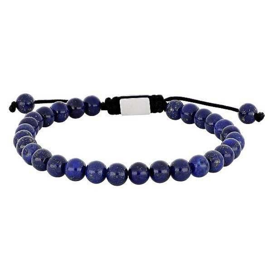 Armb Nder Nordahl Andersen | Son Of Noa - Herrenarmband Gl Nzend Blauer Lapis In Silber