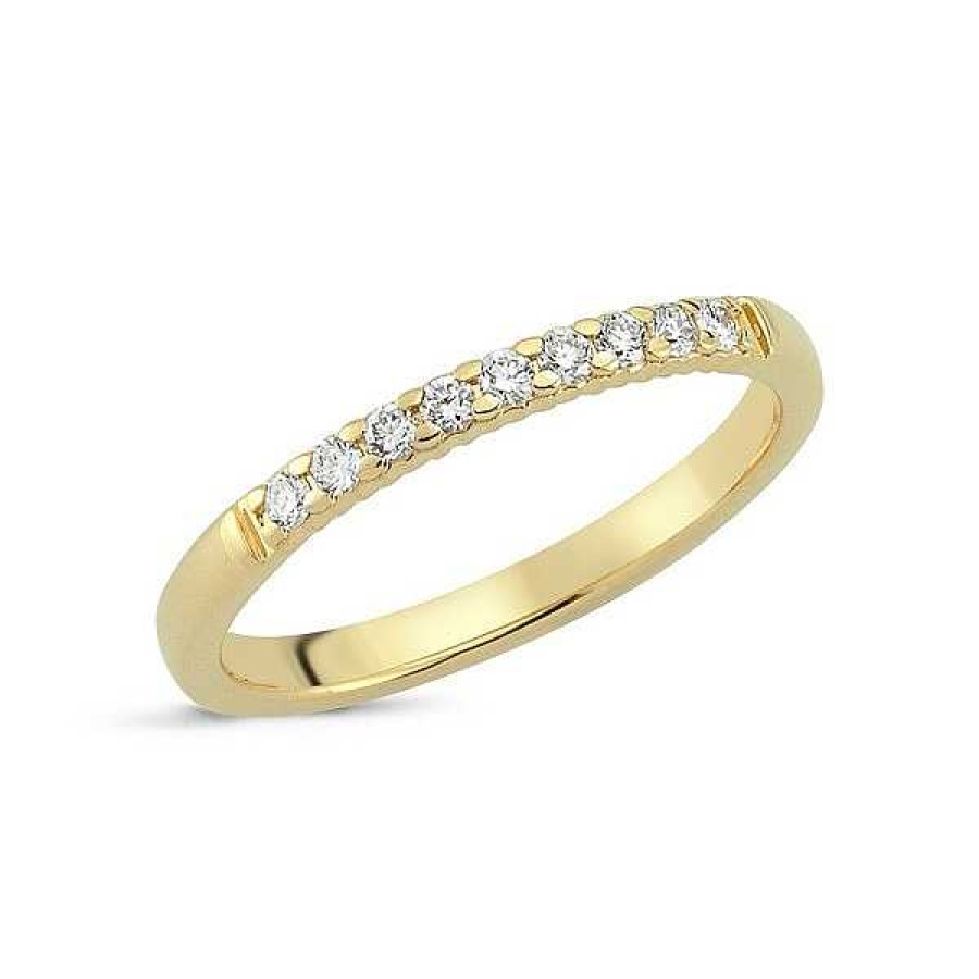 Ringe Nuran | Trauring Lucca 14Kt. Gold Mit 9 Brillanten Von Insgesamt 0,15Ct.