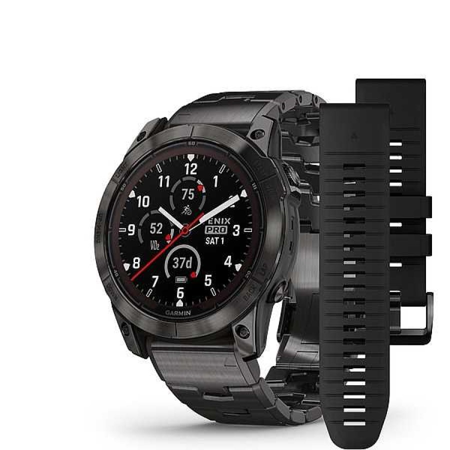 Uhren GARMIN | Garmin - Fenix 7X Pro Sapphire Solar In Titan Mit Titanium Band