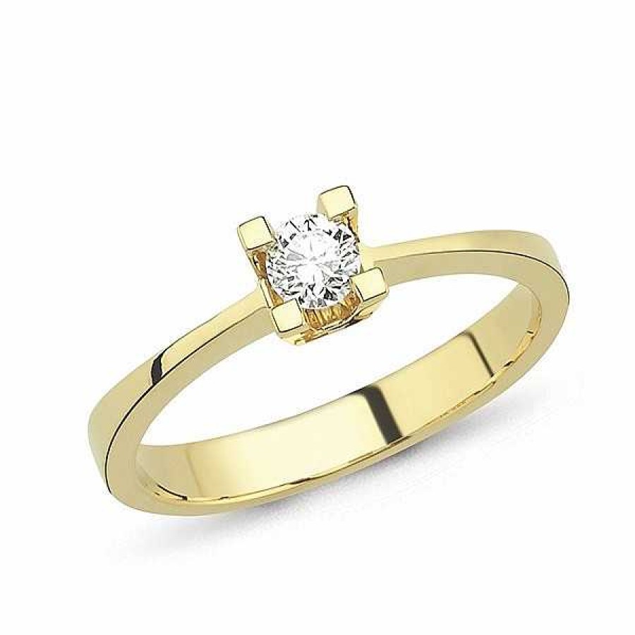 Ringe Nuran | Star Ring, 14 Kt Gold Mit 4 Griffen Mit 0,03 - 0,50Ct W/Si