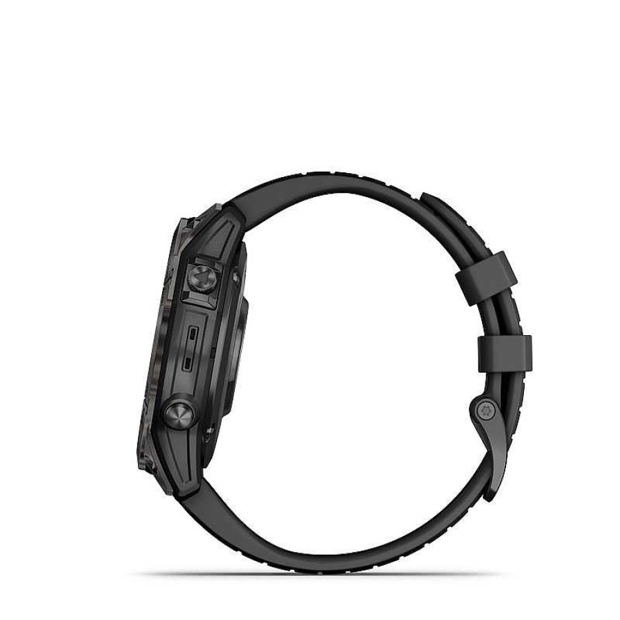 Uhren GARMIN | Garmin - Fenix 7 Pro Sapphire Solar In Titan Mit Silikonband