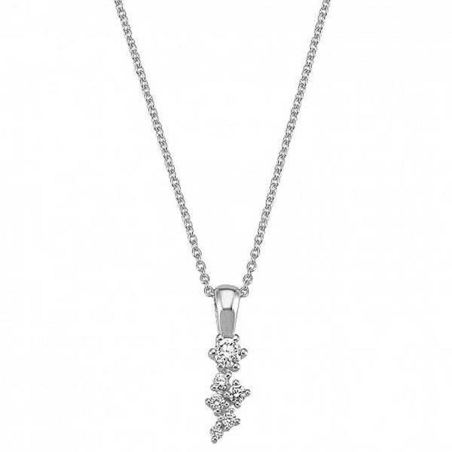 Halsketten Nuran | Twinkle - Anh Nger Aus 14Kt. Wei Gold Mit 0,19Ct. Diamanten