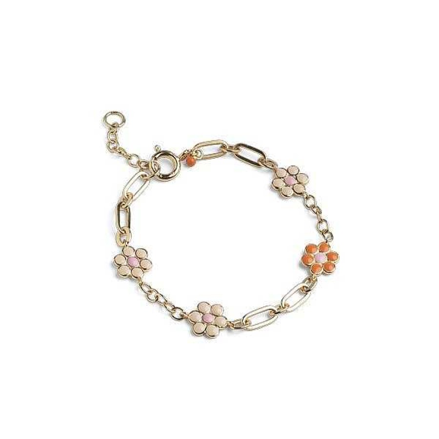 Armb Nder Enamel Copenhagen | Enamel - Blossom Armband Aus Vergoldete Silber Mit Emaille