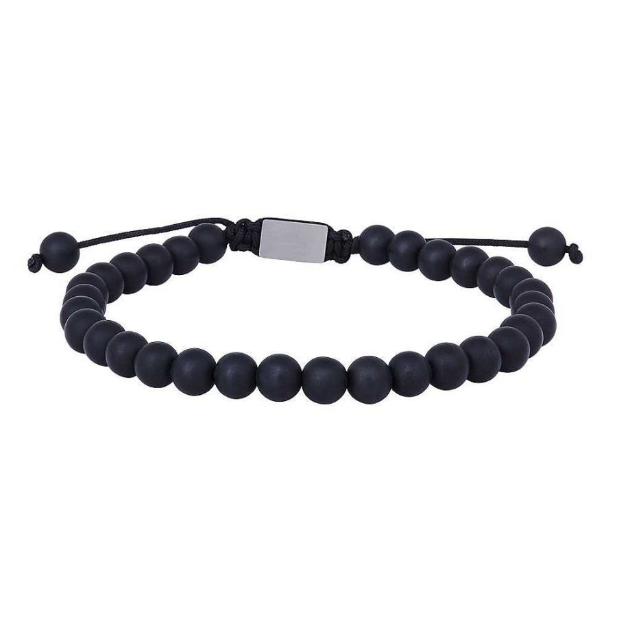 Armb Nder Nordahl Andersen | Son Of Noa Herrenarmband Mit Mattem Schwarzem Onyx 19-25 Cm.