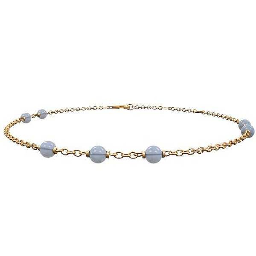 Armb Nder Nordahl Andersen | Nordahl Smykker - Sweets - Vergoldetes Armband Mit Blauem Kalzedon