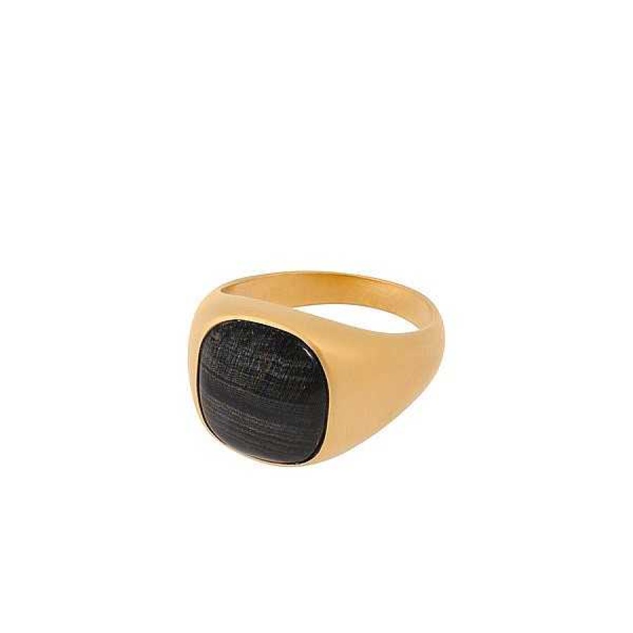 Schmuck F R M Nner Pernille Corydon | Corydon - Ring Mit Falkenauge, Vergoldet**