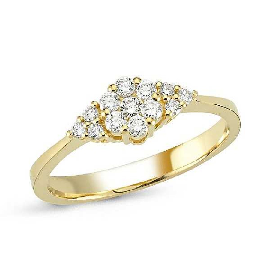 Ringe Nuran | Lily - Ring Aus 14 Karat Gold Mit Diamanten Von Insgesamt 0,30 Karat