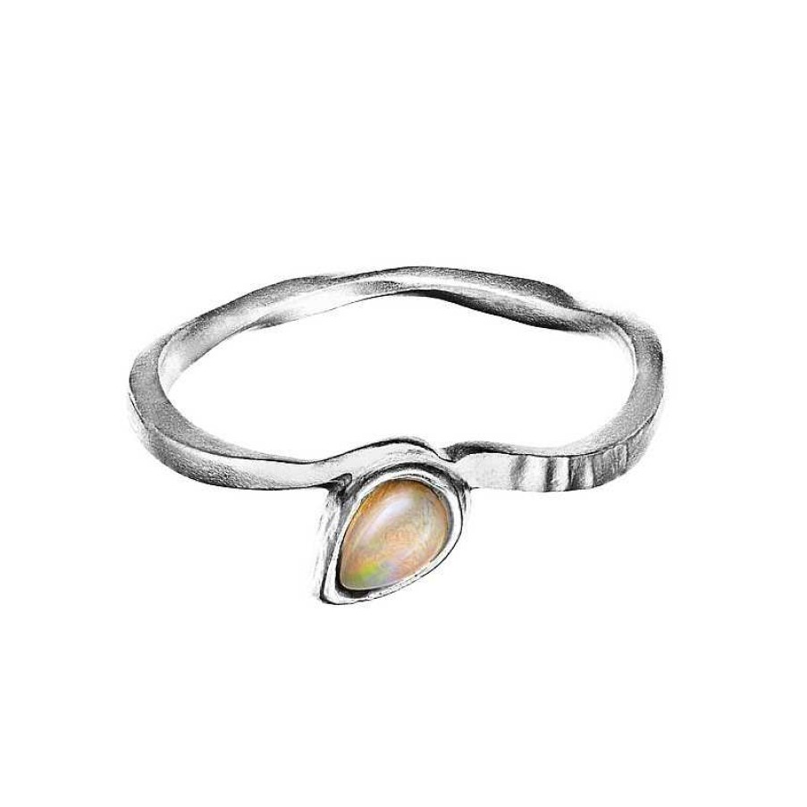 Ringe Maanesten | Maanesten - Cille Ring Aus Silber Mit Opal