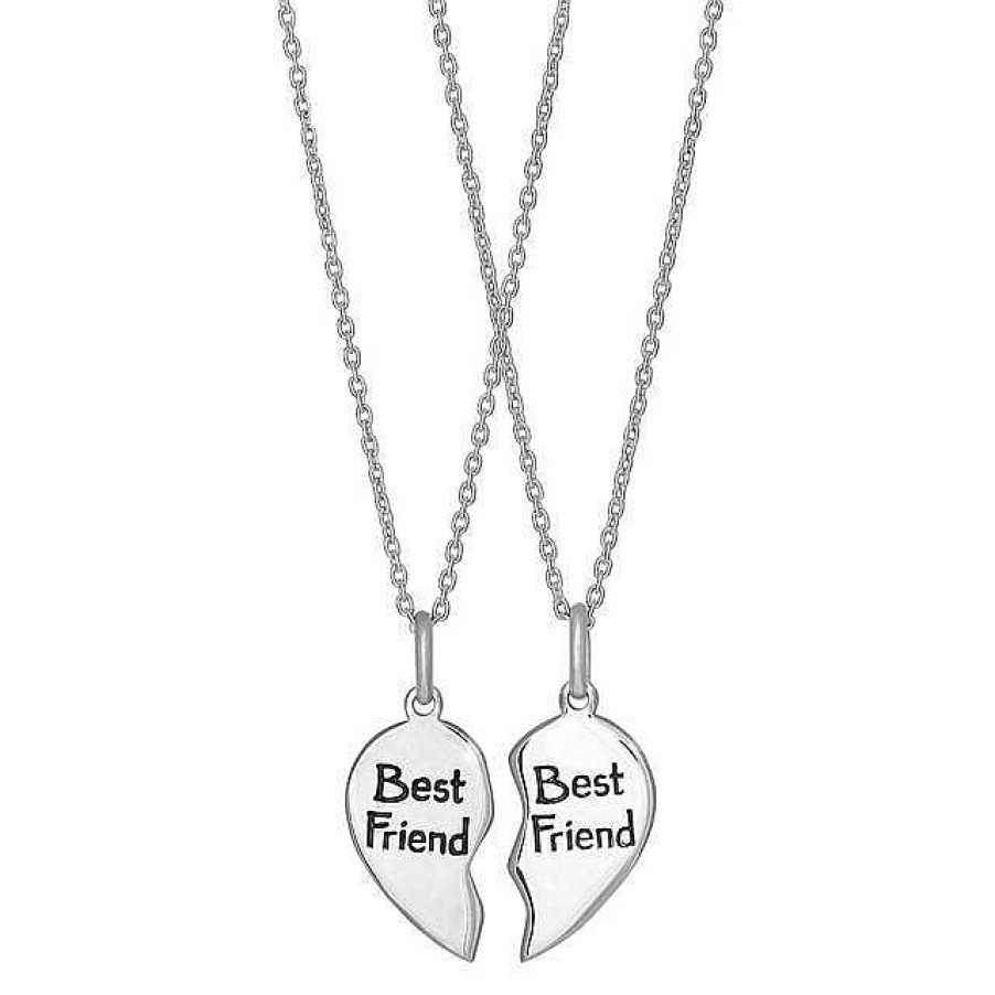 Kinderschmuck Nordahl Andersen | Noa Kids - Heartbreak Anh Nger In Silber Mit Text Und 2 Halsketten