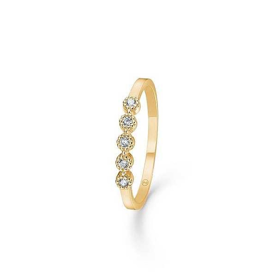 Ringe Mads Z | Mads Z - Dido Ring Mit Klaren Zirkonen Aus 8Kt. Gold