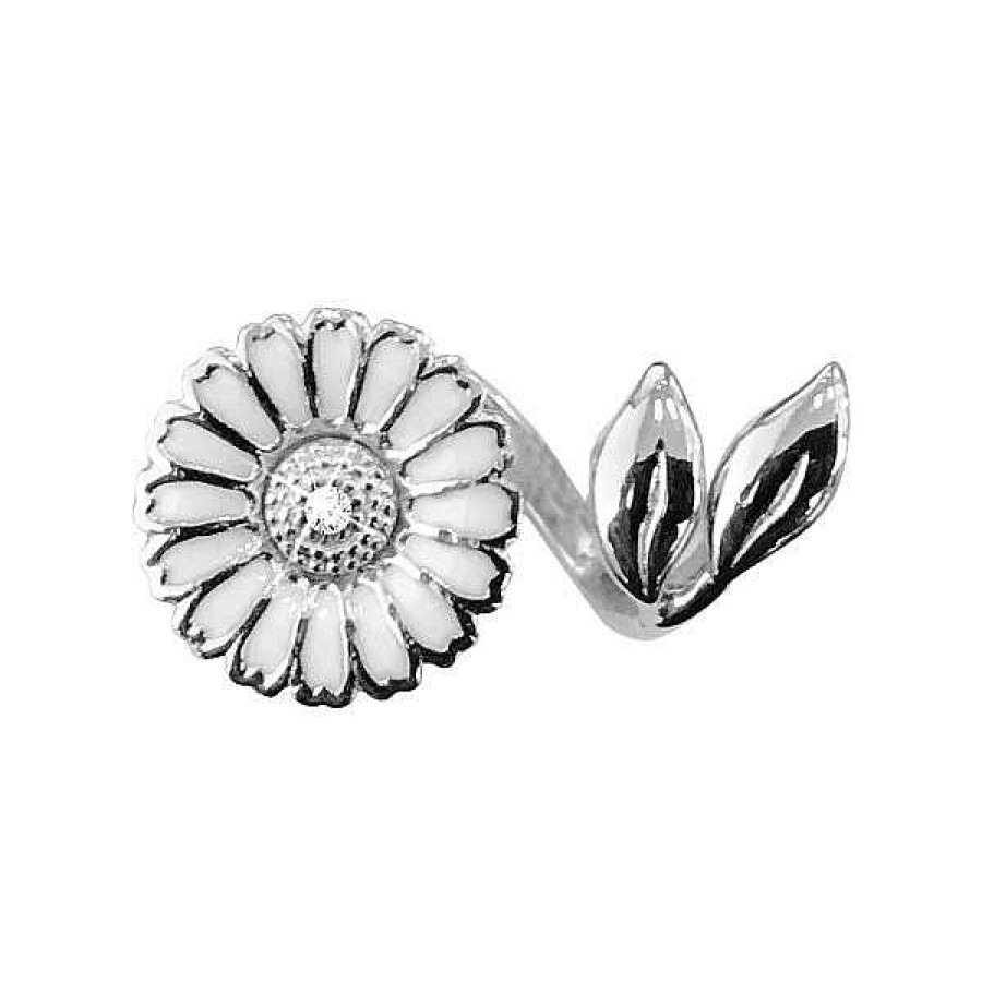 Charms F R Armb Nder Christina Jewelry & Watches | Christina Collect - Marguerit With Leaf Silberanh Nger F R Lederarmband