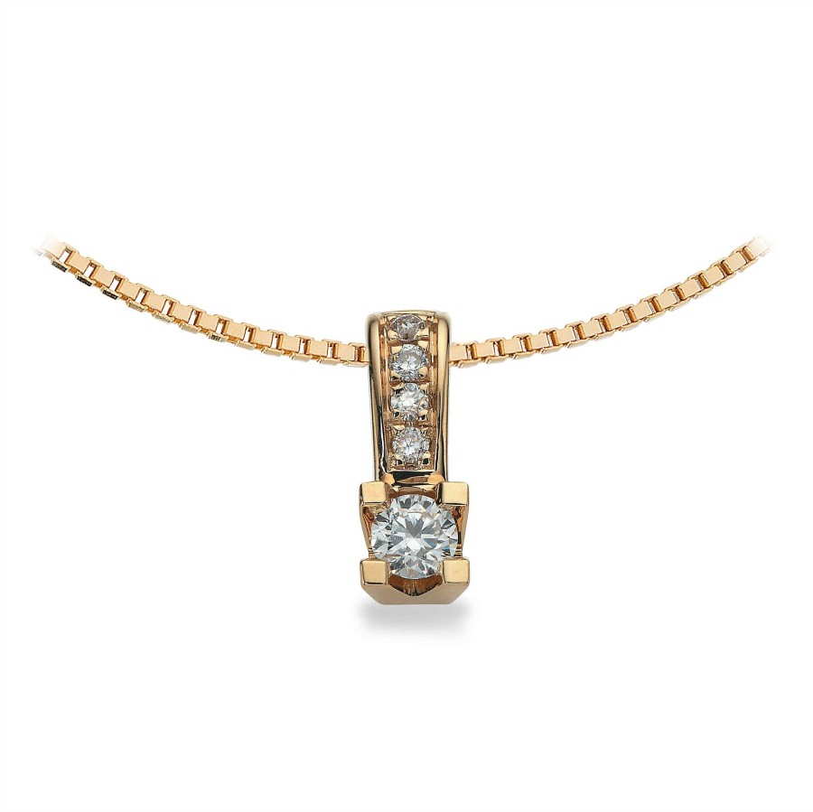 Halsketten Scrouples | Kleopatra Queen Anh Nger Aus 14Kt. Gold 0,07-0,12Ct. Diamanten