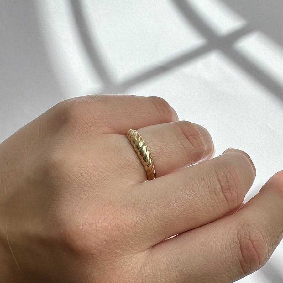 Ringe Siersbøl | Siersb L - 8 Kt. Gedrehter Goldring